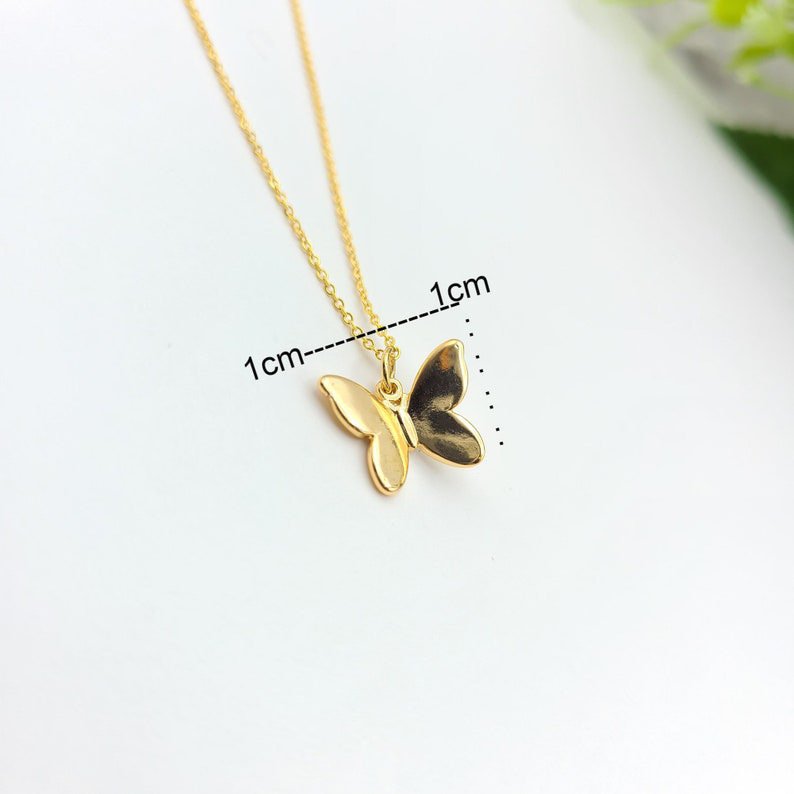 925 Sterling Silver Material Butterfly Pattern All Seasons Season 925 Sterling Silver Cable Chain Plating Butterfly Pendant Necklace