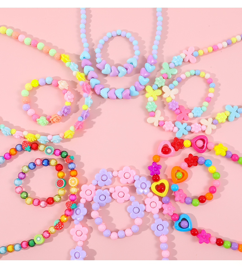 20g Weight Cute Flower Arylic Girl'S Bracelets Necklace