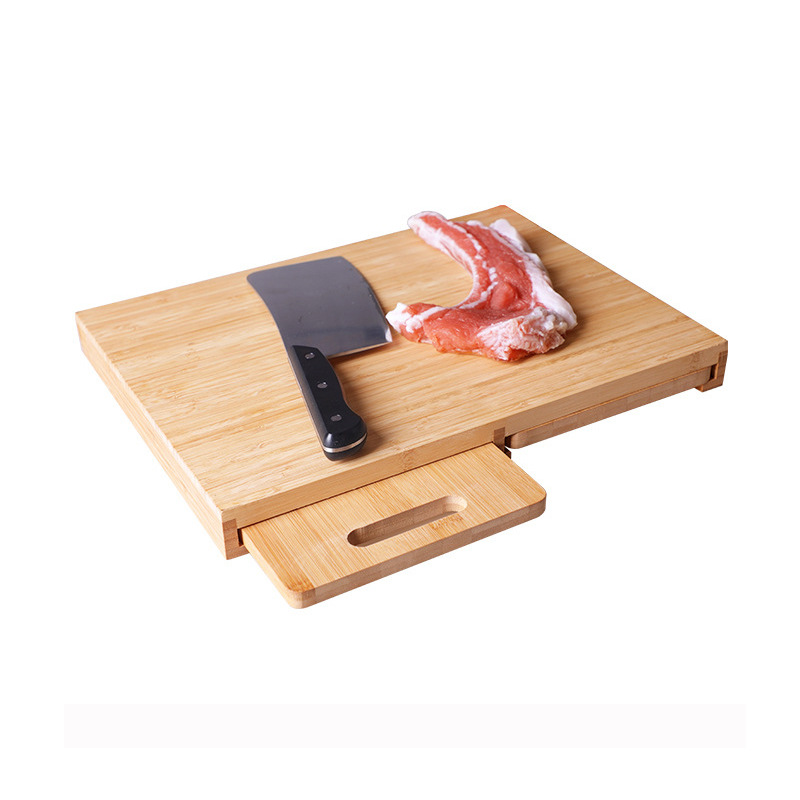 Tabla de cortar de bambú multifuncional casera de frutas, verduras, carne, tabla de cultivos de cultivos de madera de bambú de dibujo creativa