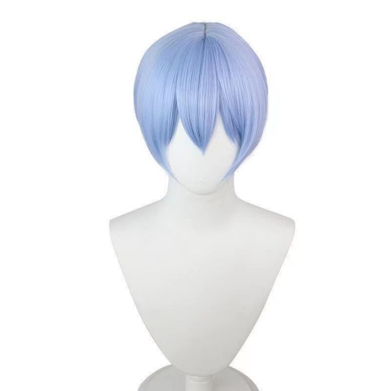 Ayanami Rei Eva New Century Wig Evangelion Ayanami Rei Simulation Scalp Blue Cosplay Short Hair