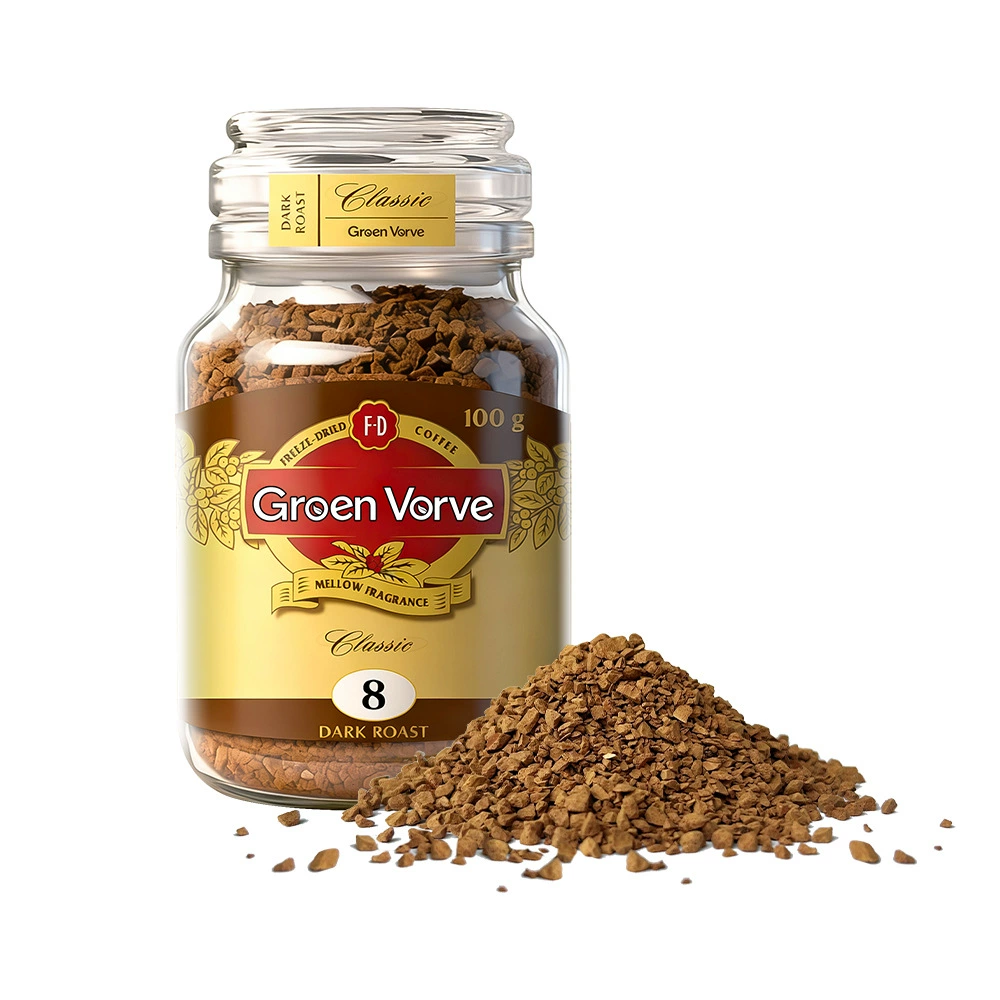 Аккуратно отобранный №8 кофе измельчённый в Freeze-dried, глубокий обжар, 400 порций растворимого кофе, американский чёрный кофе, порошок кофе 100г