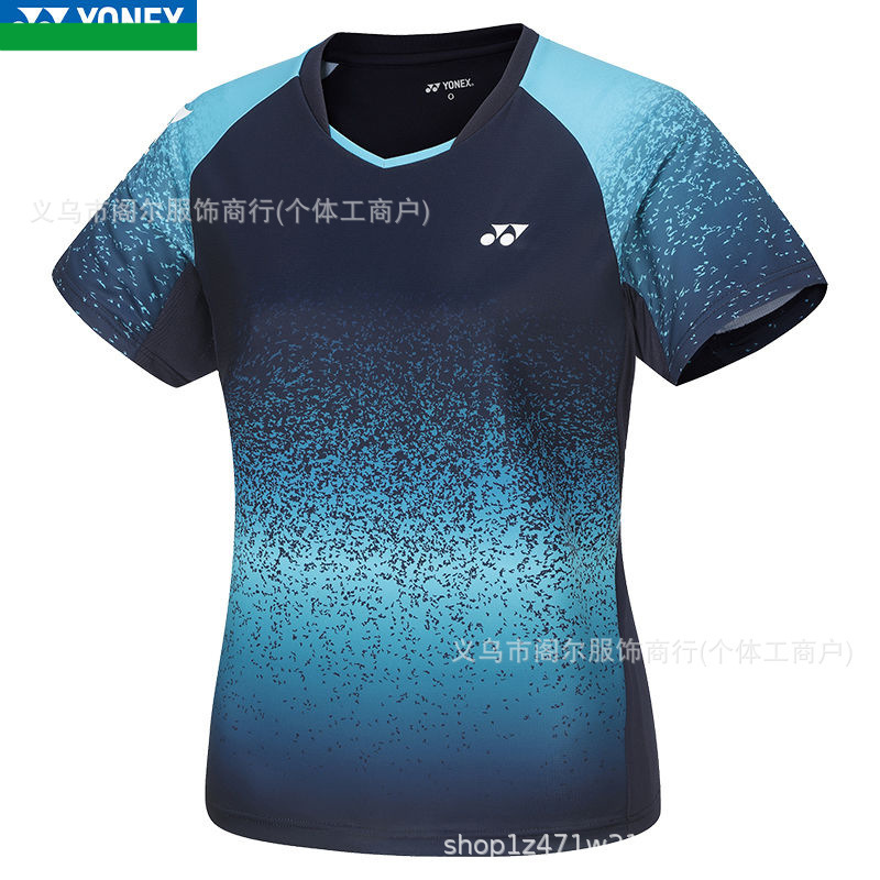 2025新款YY专业羽毛球服男女同款速干运动t恤透气比赛服短袖上衣|undefined