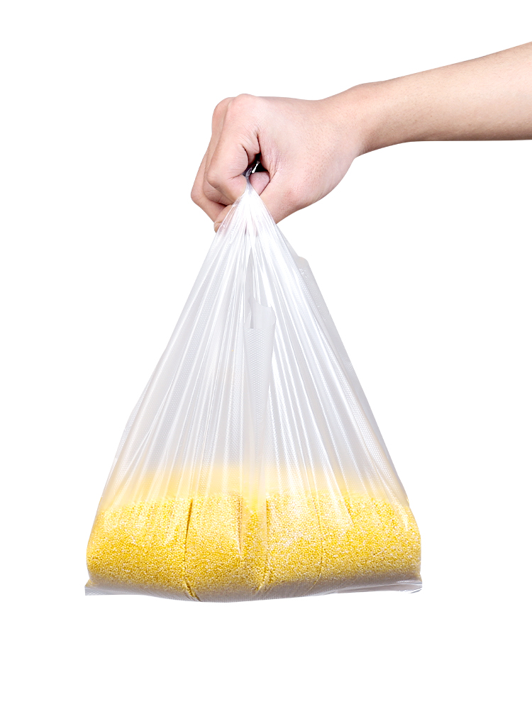 Bolsas de plástico bolsas de alimentos al por mayor bolsas de embalaje desechables bolsas convenientes bolsas transparentes fabricantes blancas comerciales chaleco bolsa de goma