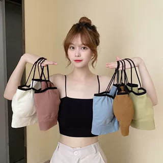 运动少女内衣女学生韩版吊带裹胸显胸小防走光聚拢抹胸背心可外穿
