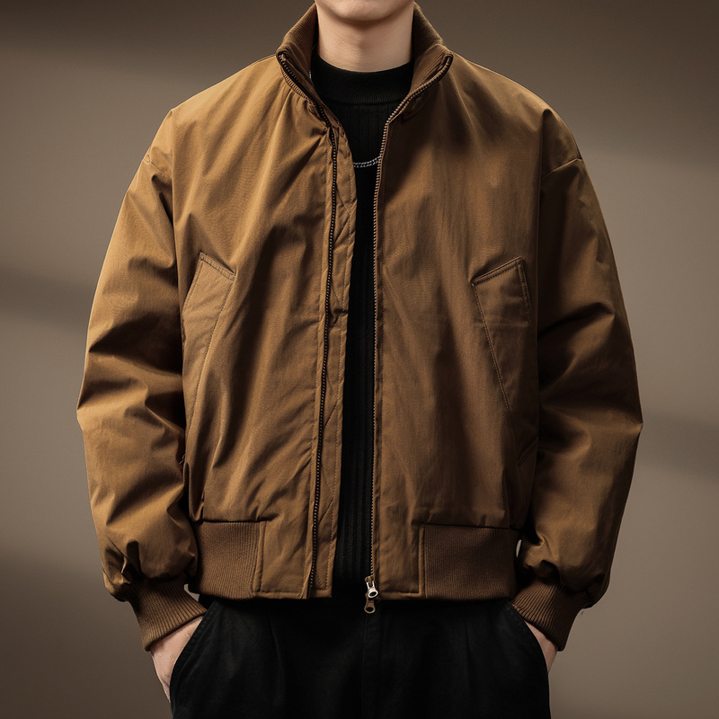 High-End American 90 Duck down Short down Jacket for Men in Winter New Thickeneded Warm Workwear Flight Jacket for Men