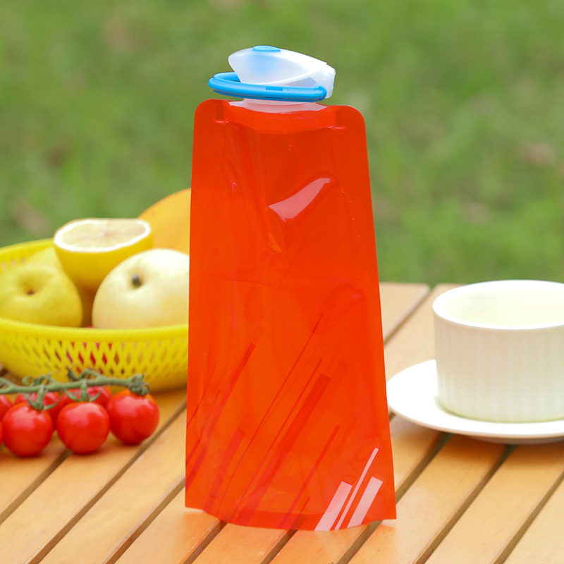 ciclismo al aire libre hervidor deportivo montañismo taza de agua portátil PE bolsa de almacenamiento de plástico regalo promocional bolsa de agua plegable