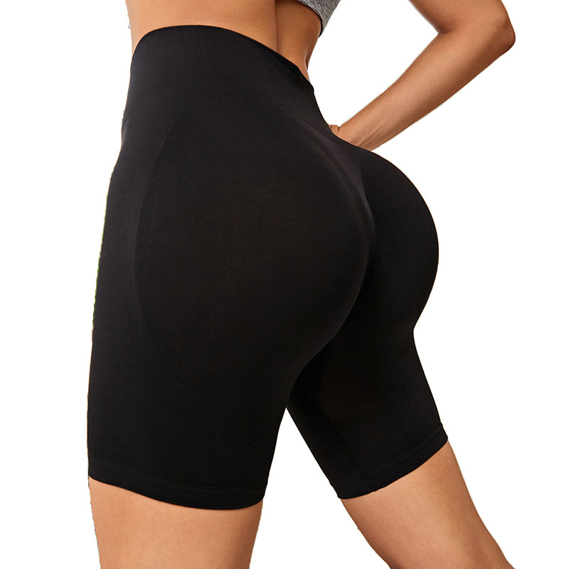 New Trendy Women's Yoga Shorts Elastic Tight Hip-Lifting Fitness Shorts Quick-Dry Running High-Waisted Sports Shorts