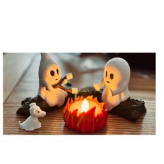 国境を越えた人気のハロウィーンゴーストウサギ点滅ライトホーム子供部屋の背景装飾クリエイティブ樹脂工芸品
