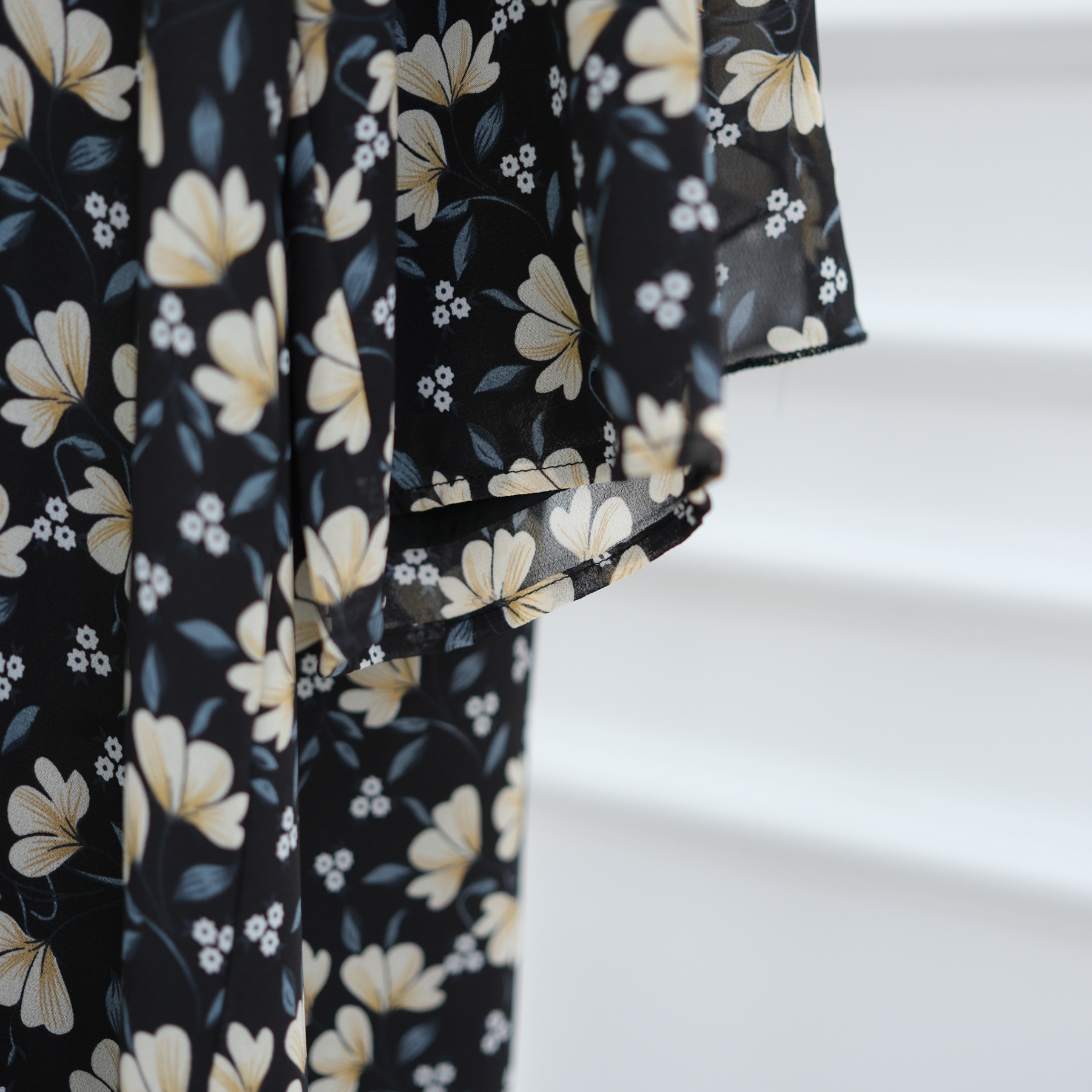2025Loriya Dubai European And American Pure American Printed Double Layer Design Chiffon Cardigan LR1067_ecoleips.com