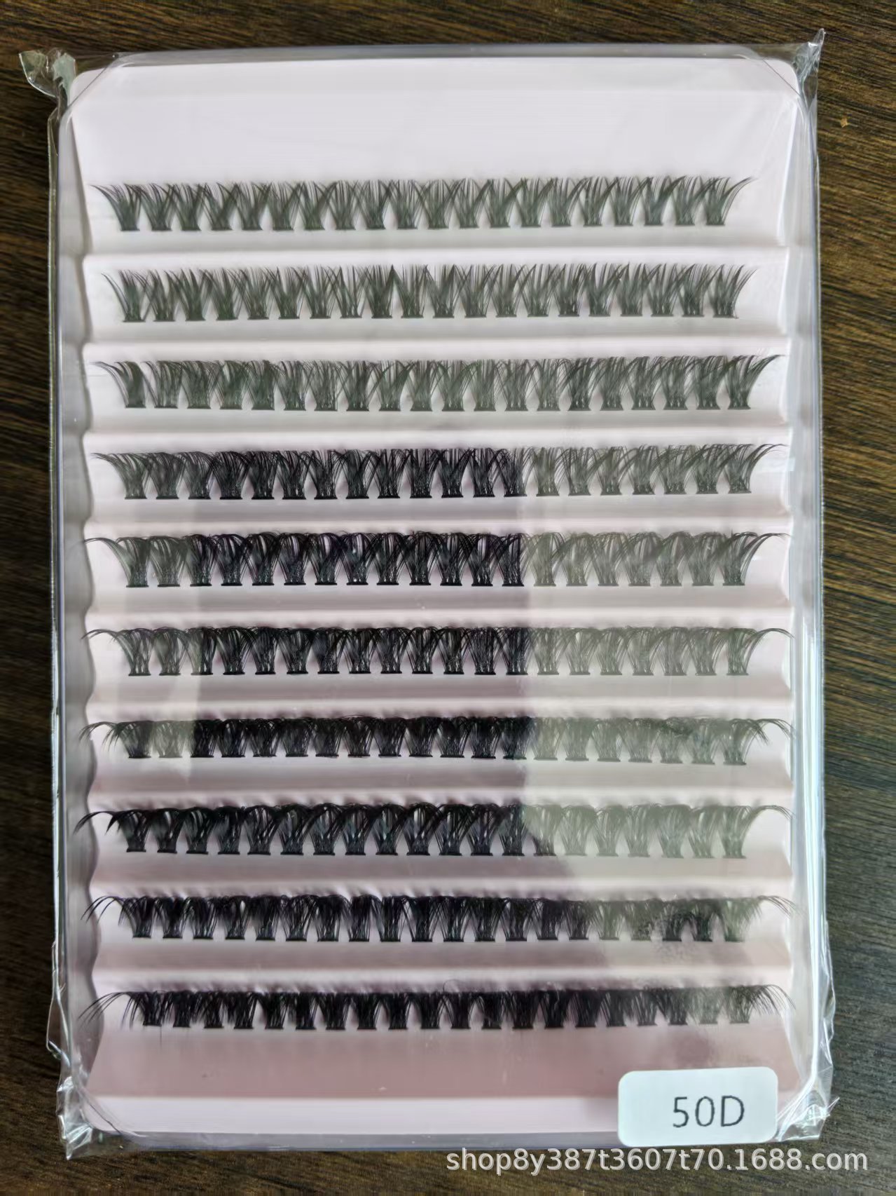 30P40P transfronterizo de fusión en caliente de pelo falso pestañas segmentación auto-injerto denso escenario natural de pelo blando falso pestañas