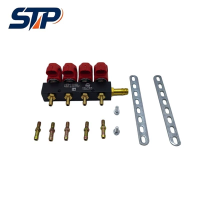 LPG/CNG car oil-to-gas conversion special injector rail VALTEK red 3-ohm injector rail gas car accessories