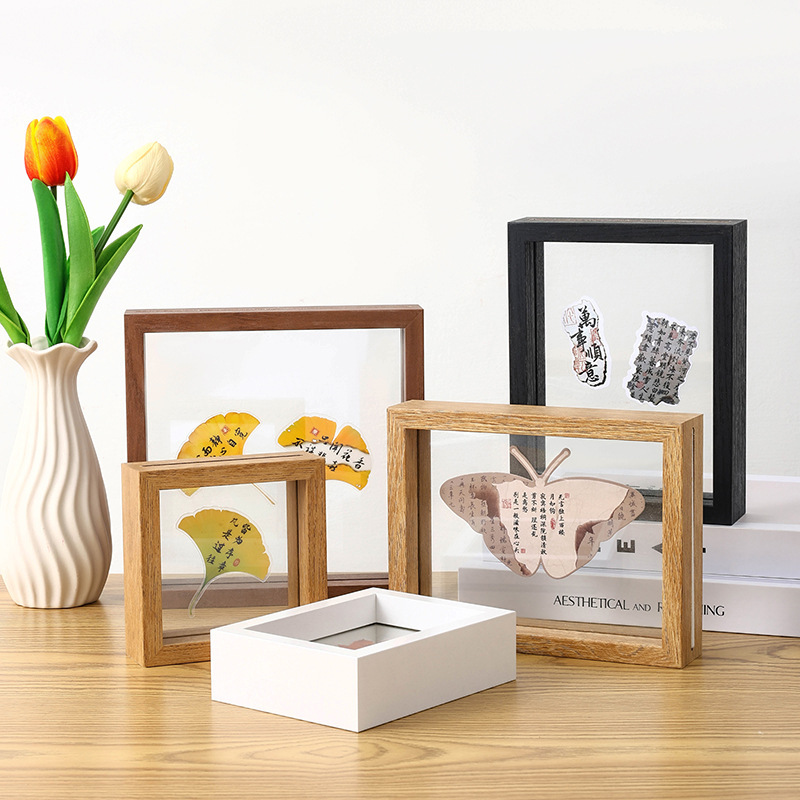Double-sided transparent photo frame 7 inch a4 square display frame mounted calligraphy calligraphy and painting frame DIY specimen frame wholesale