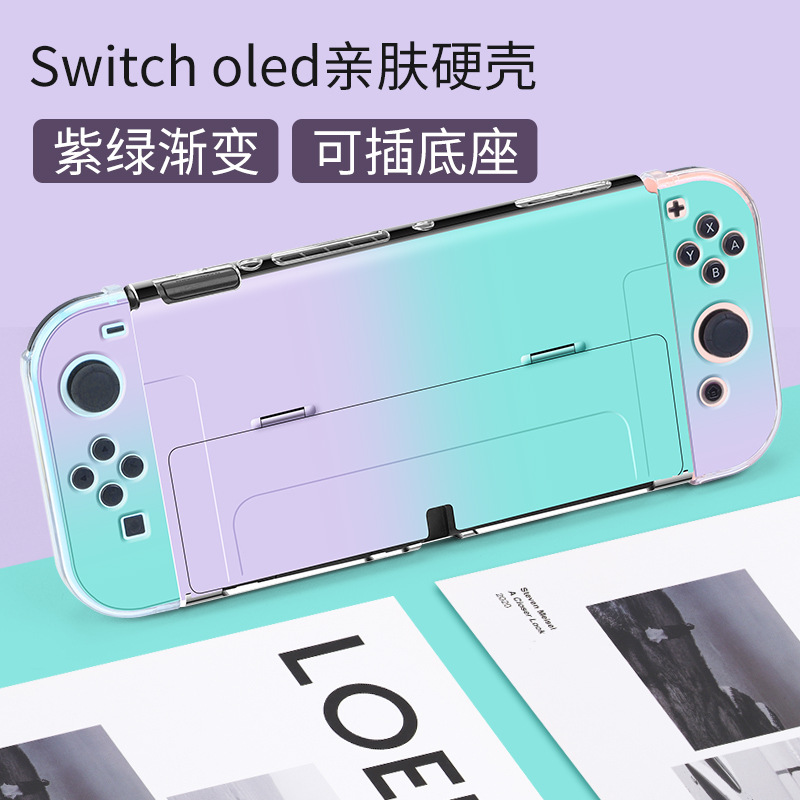 Nintendo switcholed interruptor de la cáscara protectora OLED cristal transparente caso suave de silicona caso dividido caso duro
