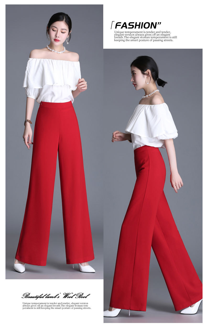 spring new chiffon wide-leg pants NSYY45569