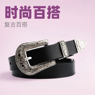 苗臻复古异国情调合金扣皮带女款文艺百搭pu腰带