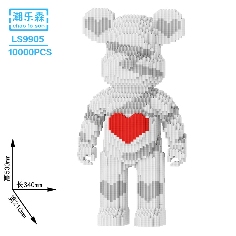 Constructor set Lego DIY small-brick fox toy, multi-size models 17–100 cm, birthday gift