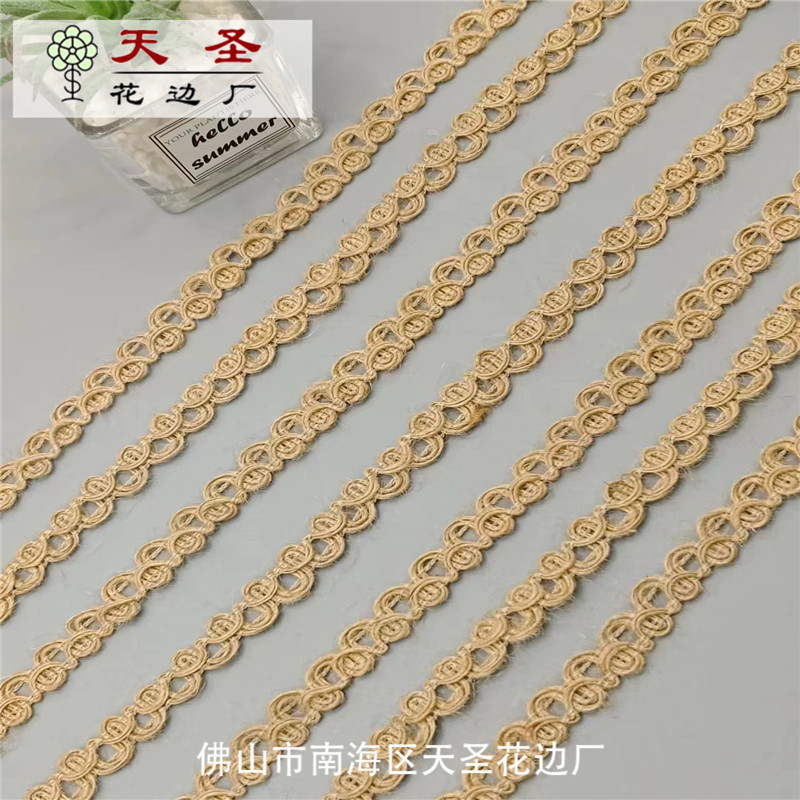 钩编花边镂空复古麻绳编织花边DIY服装衣帽装饰织带辅料现货批发