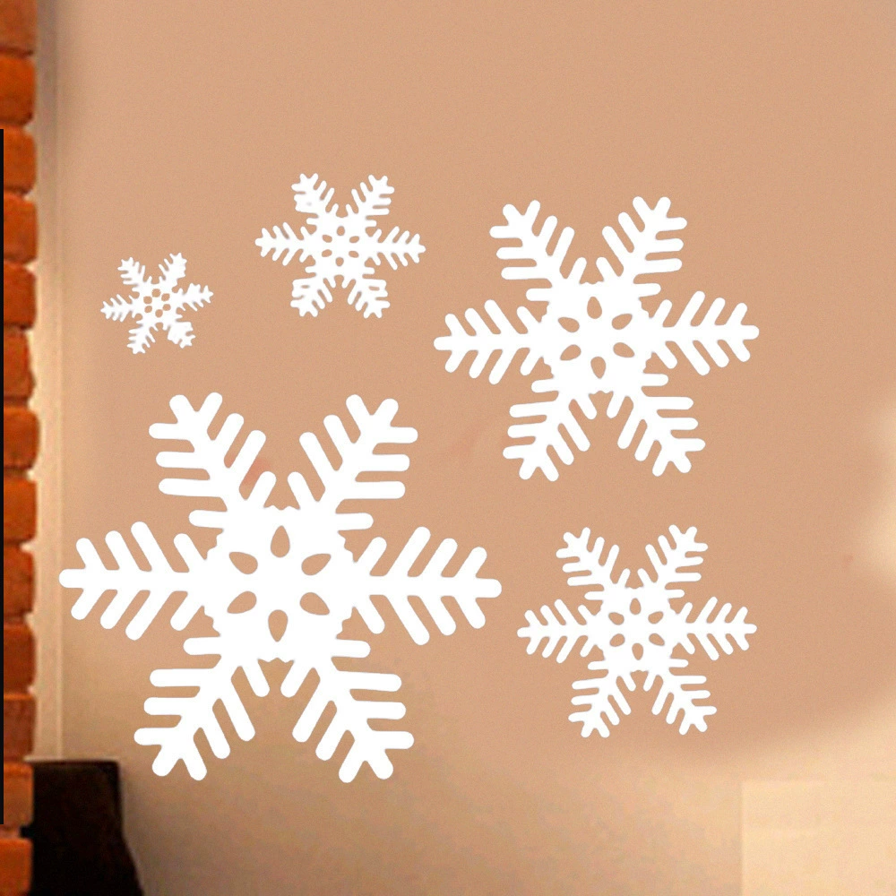 Рождественское украшение сцены, жемчужный хлопок, стерео подвеска в виде снежинки, набор из пяти предметов, украшение для рождественской елки, снежинка, Рождественская снежинка