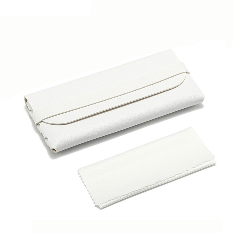 White frameless boxed lens cleaning cloth