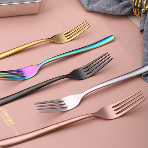 410 stainless steel French moonlight tableware thin handle spoon bright hotel restaurant steak knife fork spoon tea spoon
