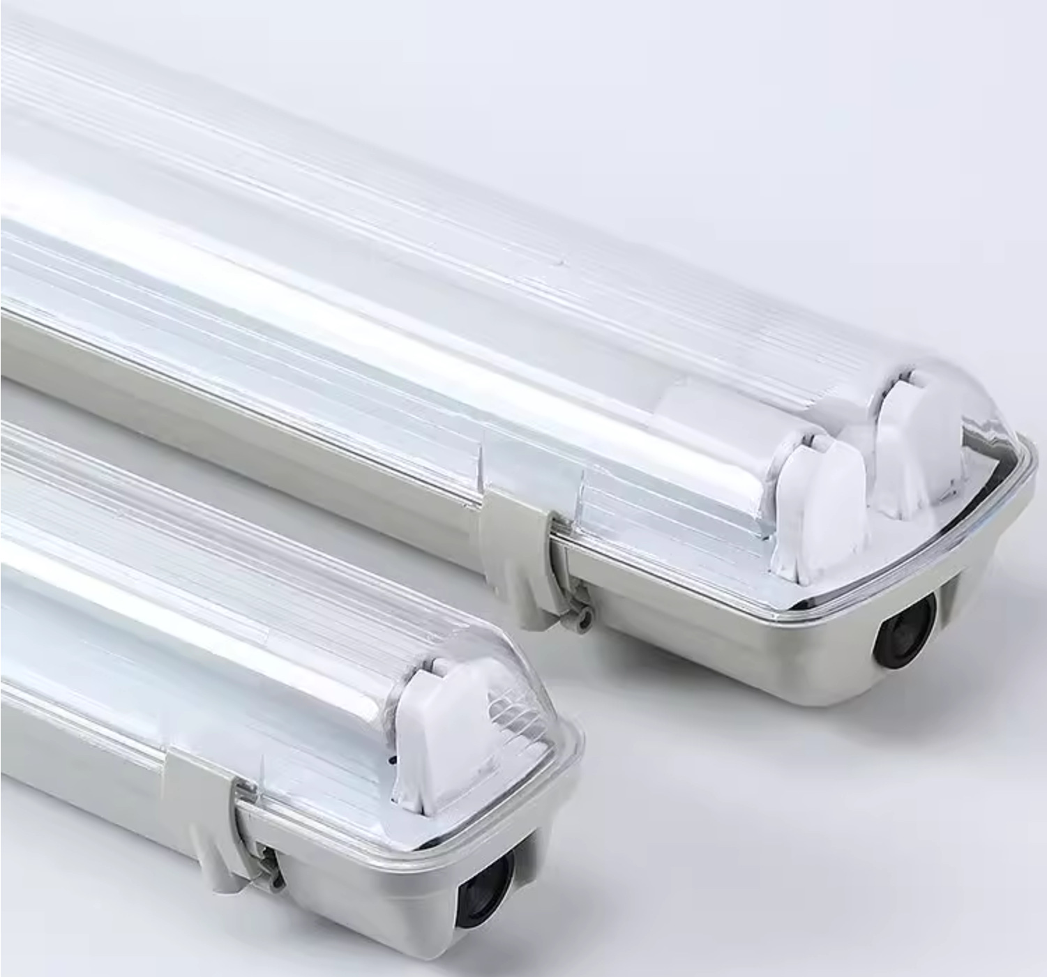 LED全塑T8三防灯支架0.60.91.2米套件单管双管PS工程灯耐用型-阿里巴巴