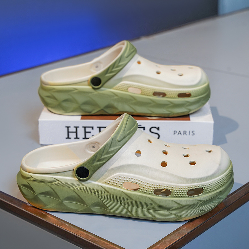 Zapatos con agujeros Sandalias antideslizantes y desodorantes para exteriores de verano para hombres, deportes, playa, ocio, conducción de doble uso, zapatillas transpirables Baotou