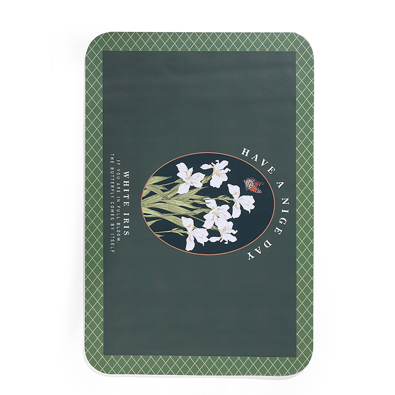 Estera de mesa de cuero vintage impermeable a prueba de aceite desechable vajilla estera tablero de tablero nórdico rejilla lado del gabinete estera de aislamiento engrosada