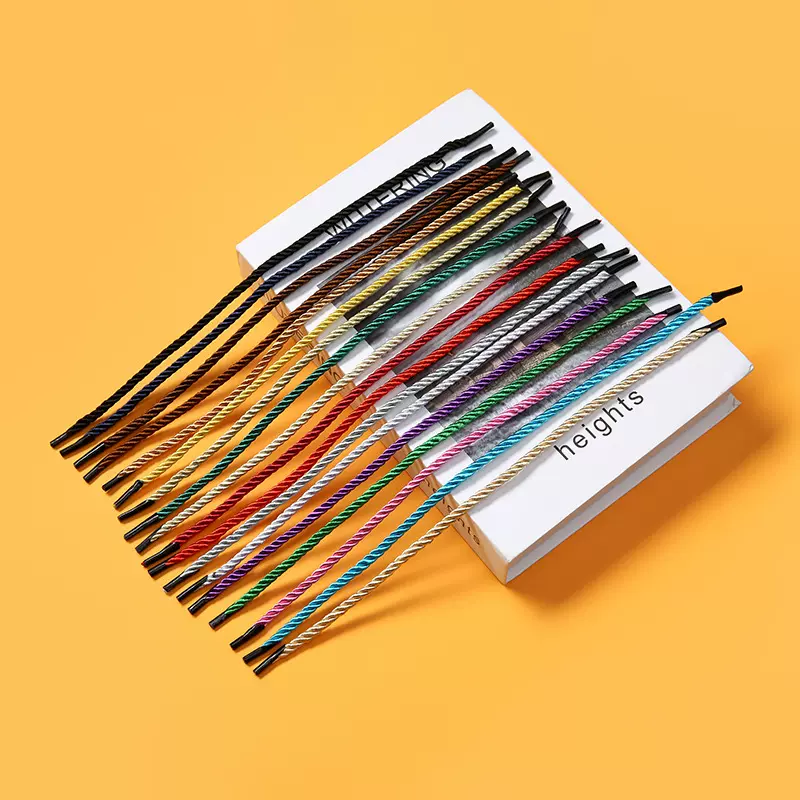 织带厂家彩色包芯三股扭绳手提绳节日礼盒袋手提三股绳涤纶包装绳