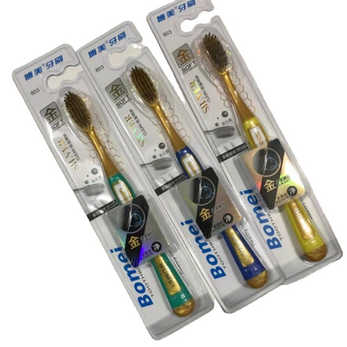 Bomei 803 toothbrush single bamboo charcoal filament adult soft bristle toothbrush household manual soft filament sharpened bamboo charcoal toothbrush