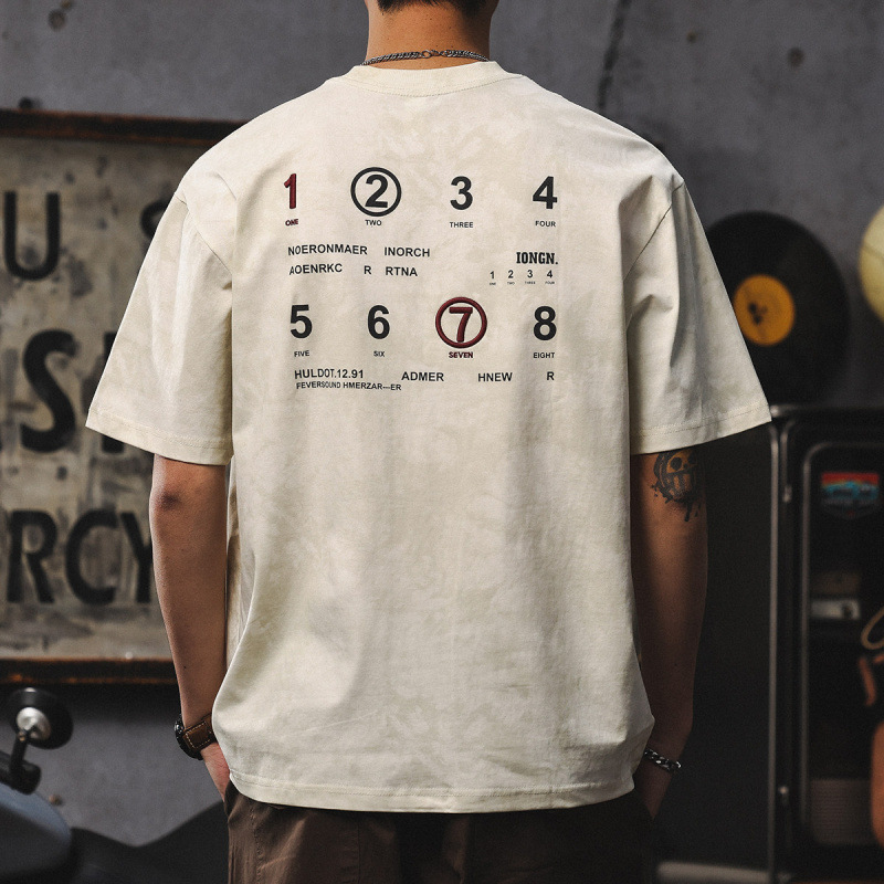 American-style heavyweight versatile short-sleeved t-shirt for men, 2026 new summer trendy brand round neck base shirt, loose plus size short sleeve.
