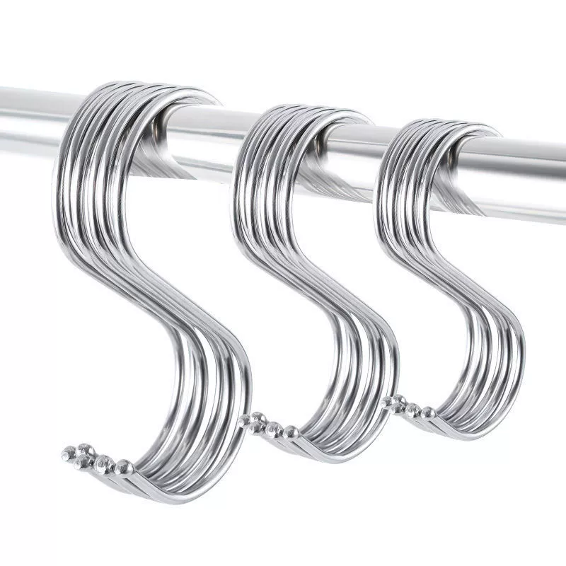 Blackless Magnetic Stainless Steel S -shaped hook S Hooking Sausage Hanging Blog Hook Kitchen S Hook Student Desk Hook