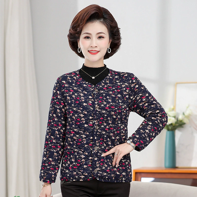 Мама осенне-зимняя одежда из верблюжьего бархата утолщенные маленькие хлопчатобумажные пальто для пожилых женщин