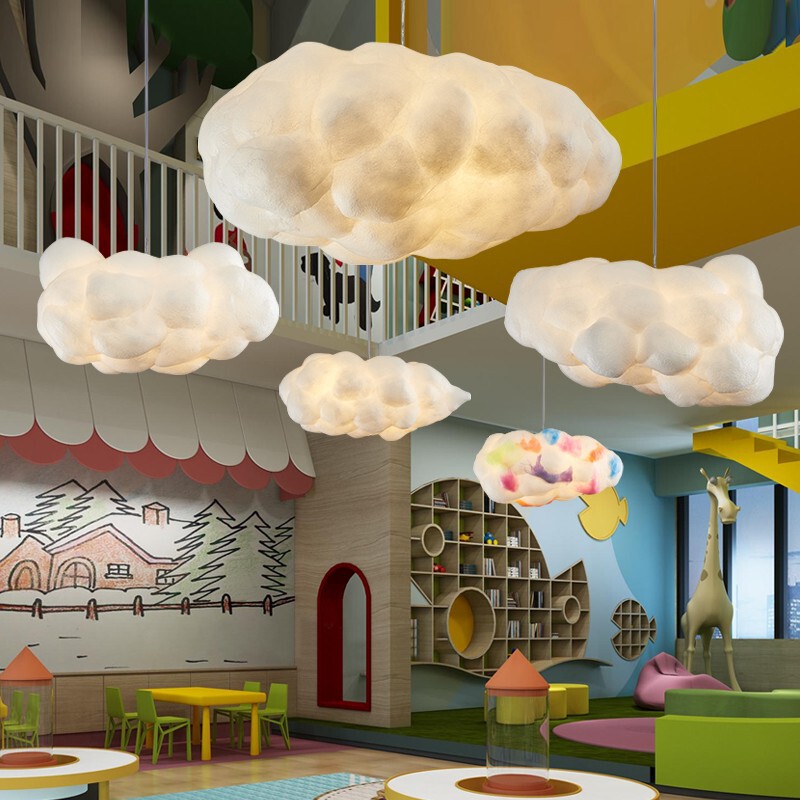 Cloud Lamp Chandelier Decoration Creative Personalized Restaurant Lamp Milk Tea Shop Kidsren's Clothing Store Popular Simple Cloud Lantern