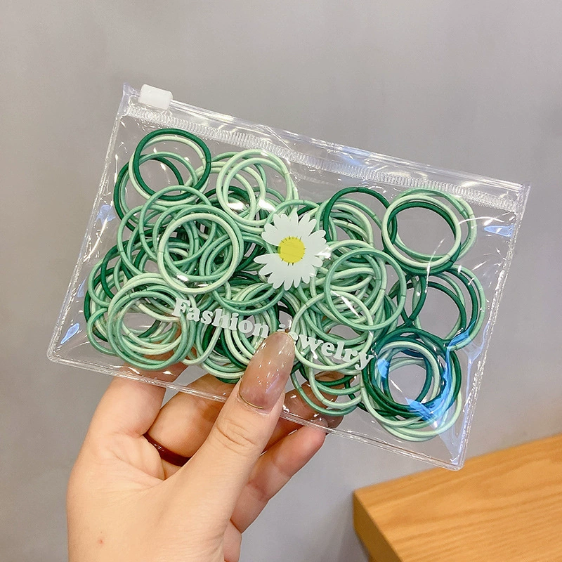 Детские эластичные резинки для волос, бережные к волосам, шнур 2,8 мм, кольцо Ø 2,8 см, многоцветные