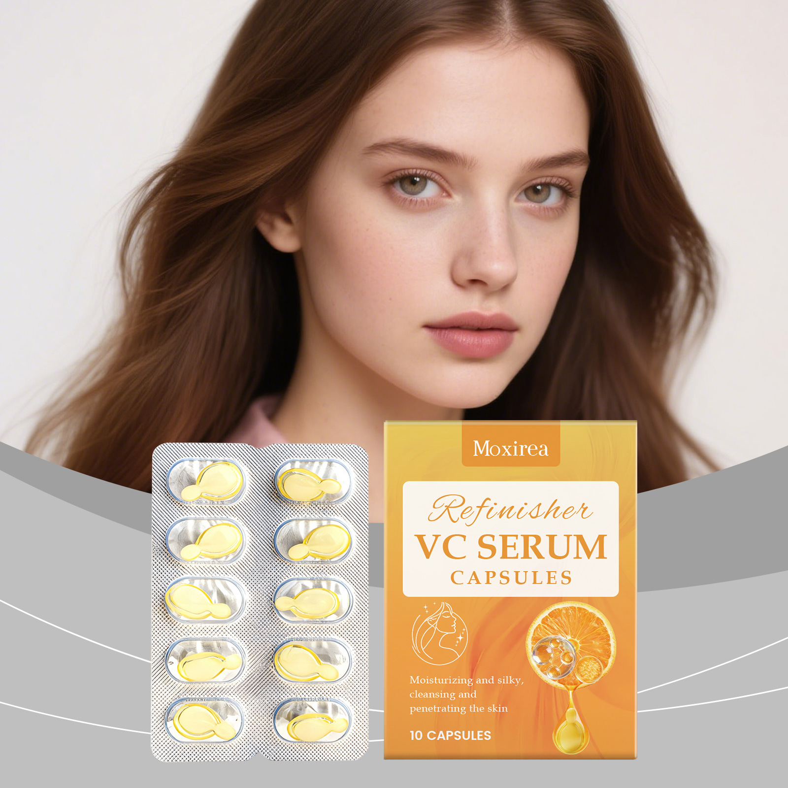 Moxirea Facial Essence Capsules Moisturizing Facial Skin, Smooth and Delicate, Nourishing Skin Care Essence Capsules