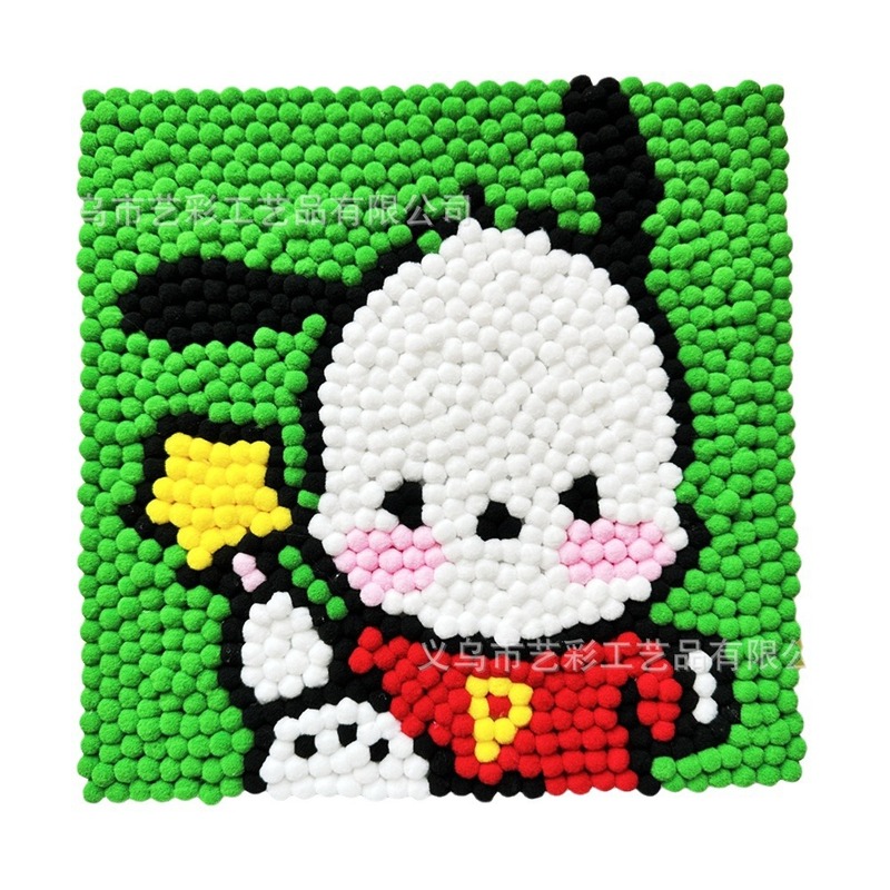 インターネット有名人の同じスタイルの子供用毛玉絵画 DIY 手作りクリエイティブ絵画 30*30 生産材料露店ホット販売子供のおもちゃ|undefined
