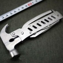 户外多功能迷你羊角锤 七孔不锈钢便携式锤 车用破窗器逃生锤