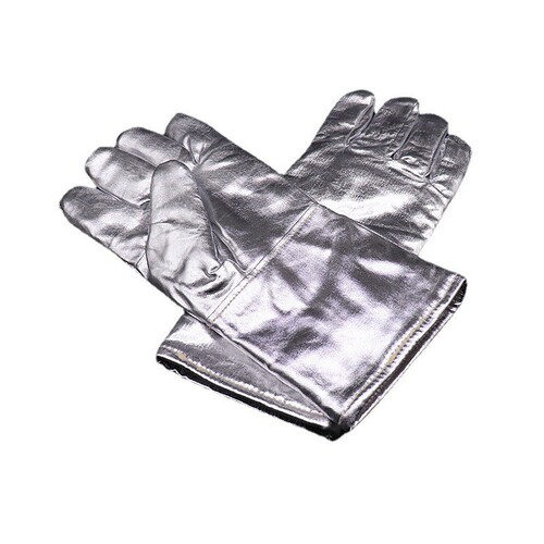 Wholesale high temperature resistant gloves, heat insulation fireproof gloves, 500 degree high temperature industrial anti-scalding gloves, aluminum foil protective gloves