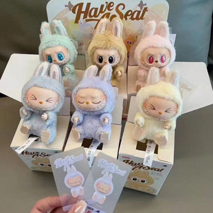 Bubble Mart Bubble Heartbeat Macaron Second Generation Sitting Party Vinyl Blind Box Plush Doll Bag Cartoon