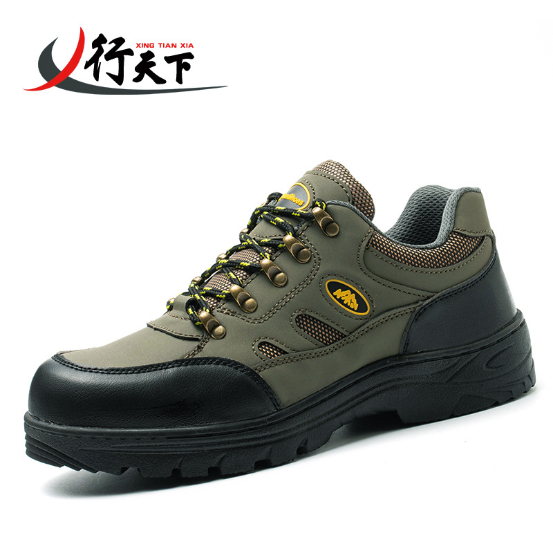 跨境批发登山款劳保鞋男钢包头防砸防刺户外耐穿工作鞋厂家现货