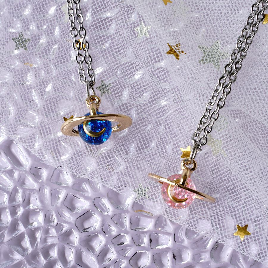 20g Weight Artificial Gemstones Inlay Material Pendant Necklace Classification Daily Occasion Alloy Material Starry Sky Pattern Women'S Gender Fashion Style Fashion Starry Sky Alloy Artificial Gemstones Pendant Necklace 5