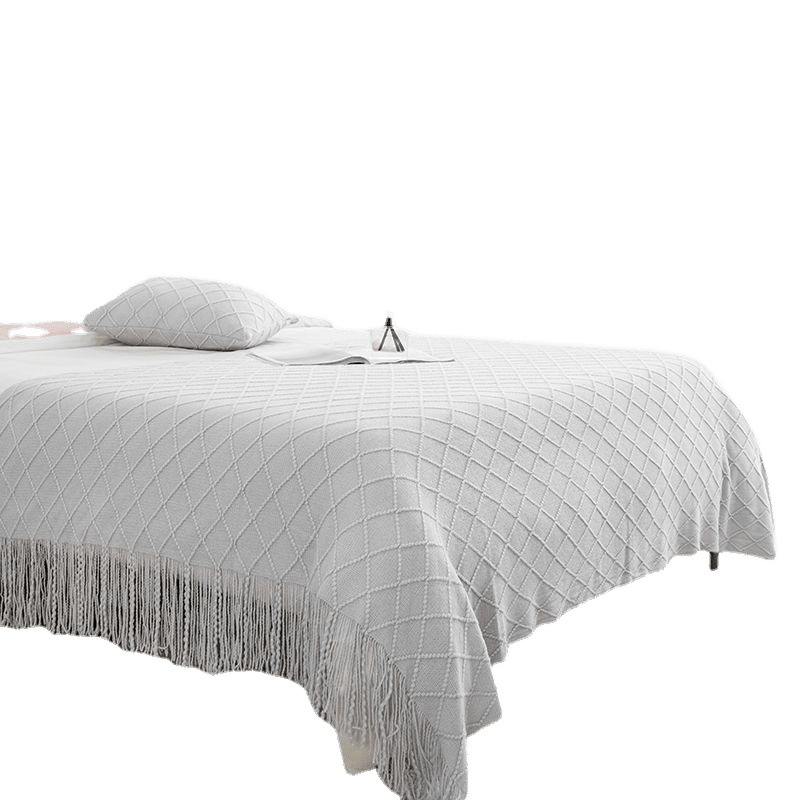 Toalla de cabecera retrógrada simple cama de alojamiento bandera cubierta decoración de apartamento de hotel red diamante jacquard bordilla
