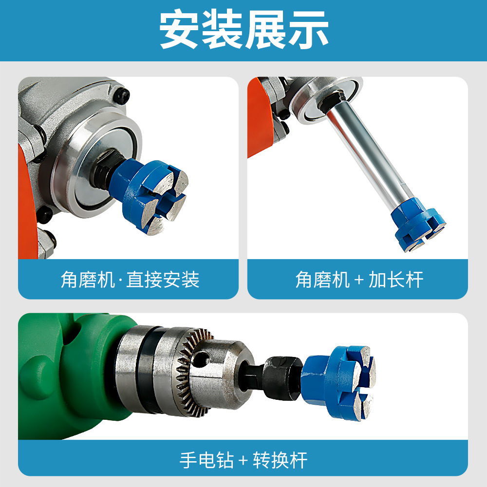 Cabezal de pulido plano de diamante de 1 pulgada, maceta de adoquines de piedra de granito, hoja de pulido de fondo claro, amoladora angular, disco de pulido pequeño