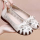 Summer Hollow-out Mother's Shoes Sandals Women's Middle-aged and Elderly Soft Sole Non-slip Beef Sole Middle-aged Single-layer Shoes for the Elderly Hole Leather Shoes
