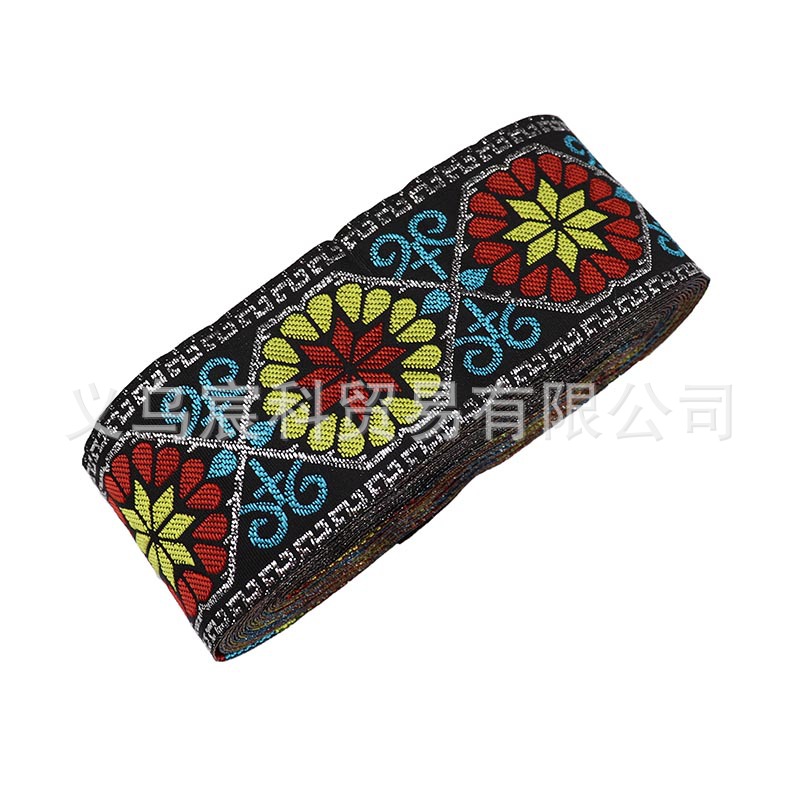 5cm gran patrón de flores de estilo étnico cinta de encaje Miao Yi accesorios de decoración de ropa cortina de tela de encaje