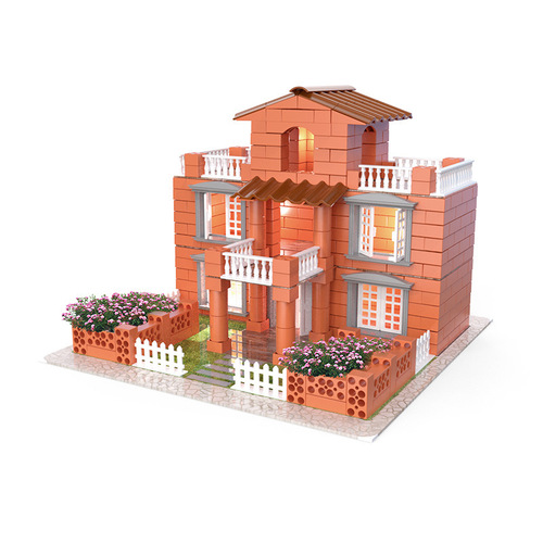 House Building Brick Wall Toy for Kids 3 Brick Mason Mini Bricks DIY Real Brick Architectural Building Set for Children