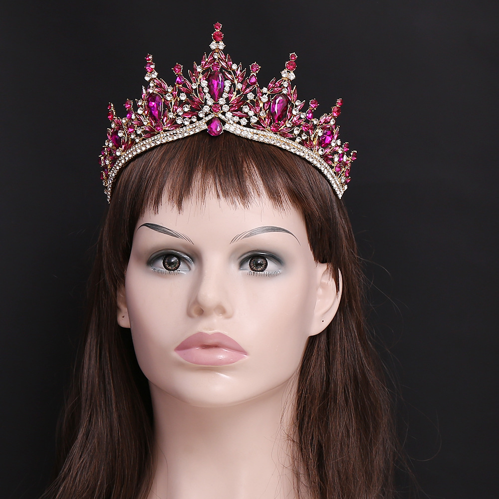 100g Weight Crown Hair Accessories Type 1 Piece Quantity Wedding, Birthday, Festival Occasion Alloy Material Leaf, Crown Pattern All Seasons Season Women's, Adults Gender Diamond Design Bridal, Shiny Style Bridal Shiny Women's Adults Leaf Crown Alloy Diamond Crown 9