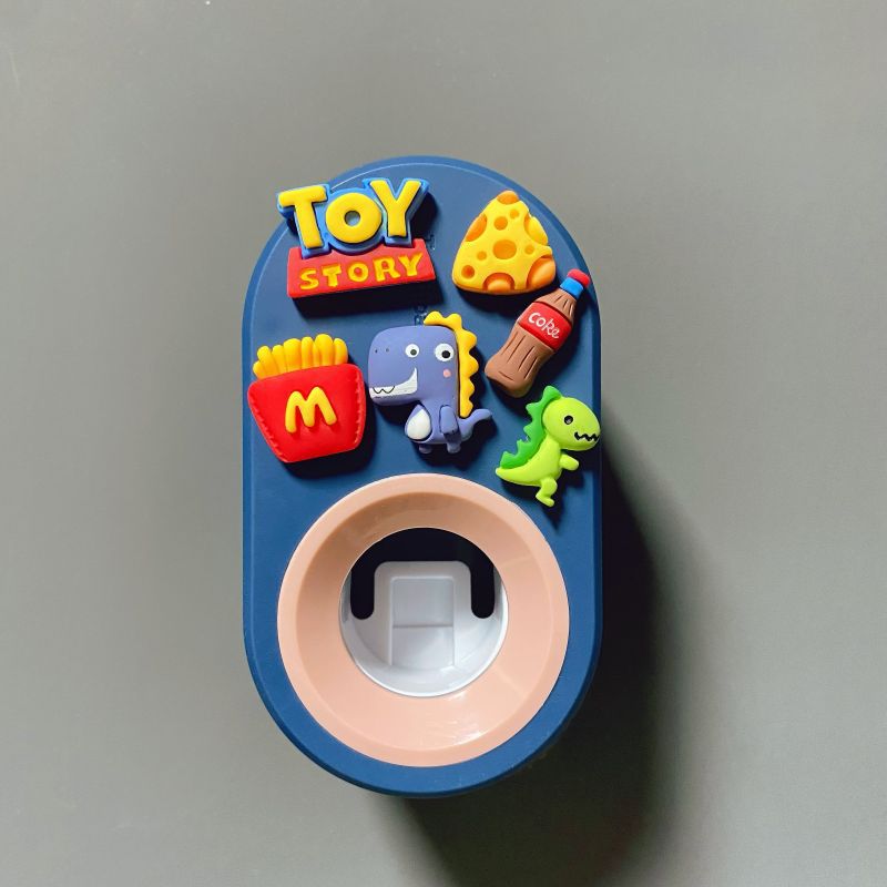 Automático de pasta de dientes exprimidor de dibujos animados de los niños lindo Punch-libre almacenamiento rack clip de pasta de dientes exprimidor diario diverso suministro