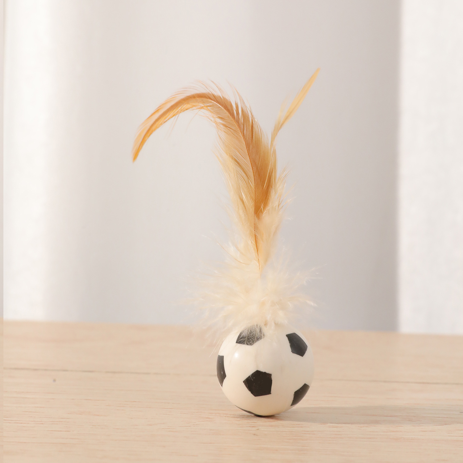 Plumas de goma elástica juguetes creativos para gatos pequeños juguetes de béisbol para gatos interactivos