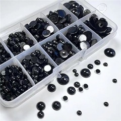 平底アクリル黒豆目diy手作り人形ぬいぐるみ人形鼻目玉部品